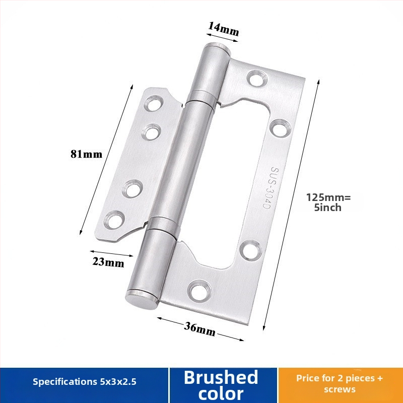 Durų vyris iš nerūdijančio plieno – Asabie, šiuolaikiškas minimalistinis stilius, elektroplatinė danga