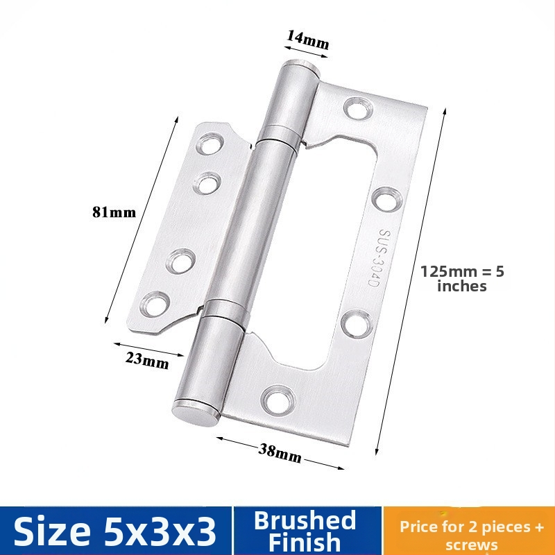 Durų vyris iš nerūdijančio plieno – Asabie, šiuolaikiškas minimalistinis stilius, elektroplatinė danga