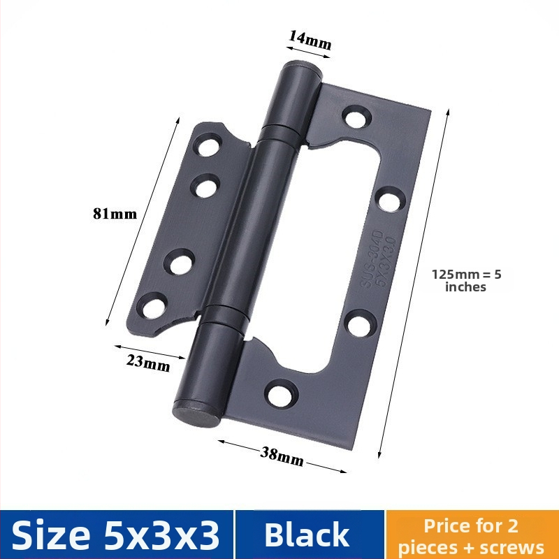 Durų vyris iš nerūdijančio plieno – Asabie, šiuolaikiškas minimalistinis stilius, elektroplatinė danga