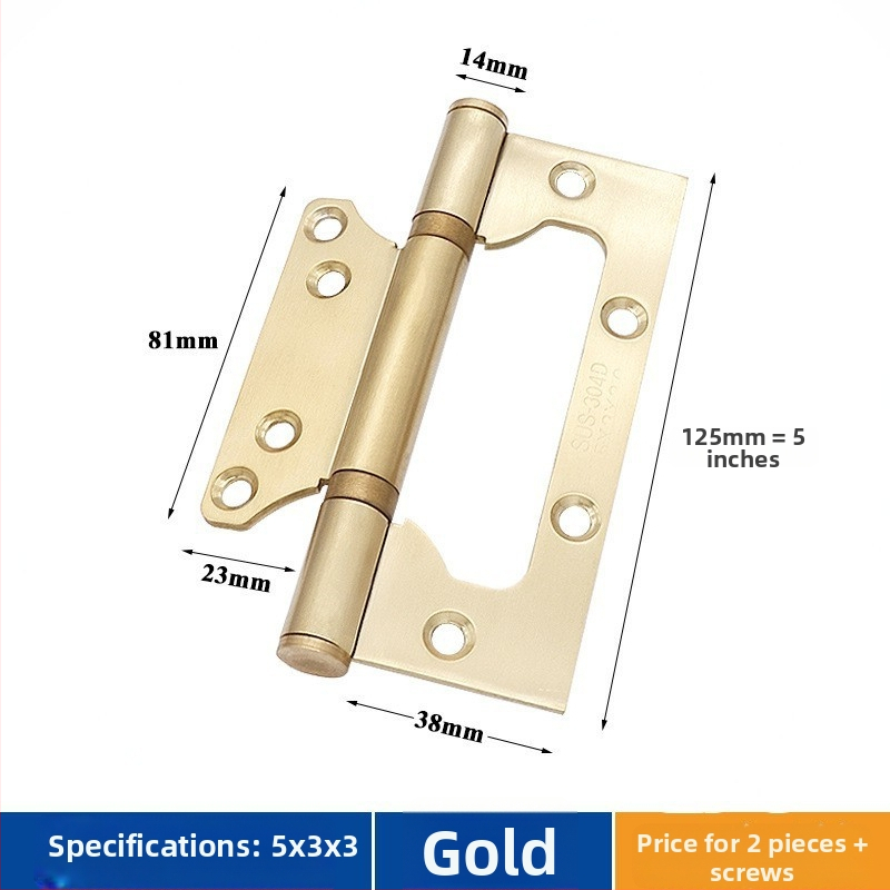 Durų vyris iš nerūdijančio plieno – Asabie, šiuolaikiškas minimalistinis stilius, elektroplatinė danga