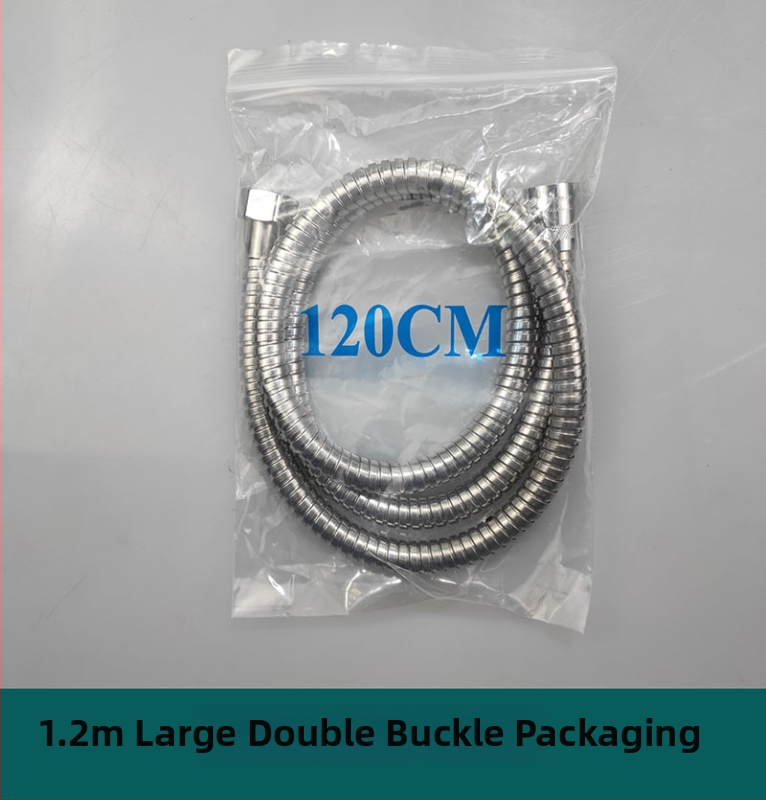 Dušo žarna iš nerūdijančiojo plieno lydinio su vario šerdimi, modelis Geying 0024, nominalus slėgis 1.0 MPa, darbinė temperatūra 0–90°C