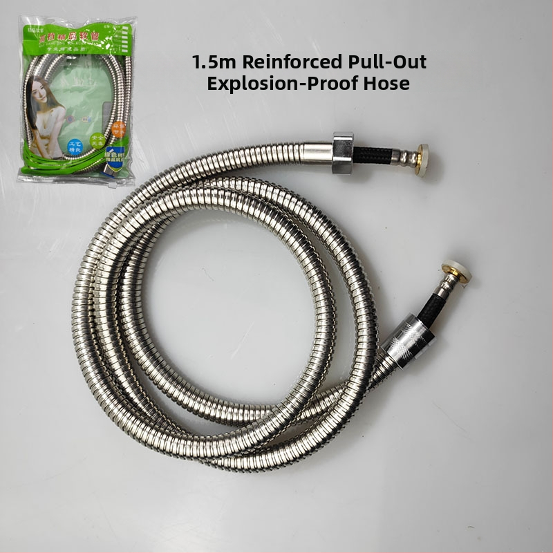 Dušo žarna iš nerūdijančiojo plieno lydinio su vario šerdimi, modelis Geying 0024, nominalus slėgis 1.0 MPa, darbinė temperatūra 0–90°C