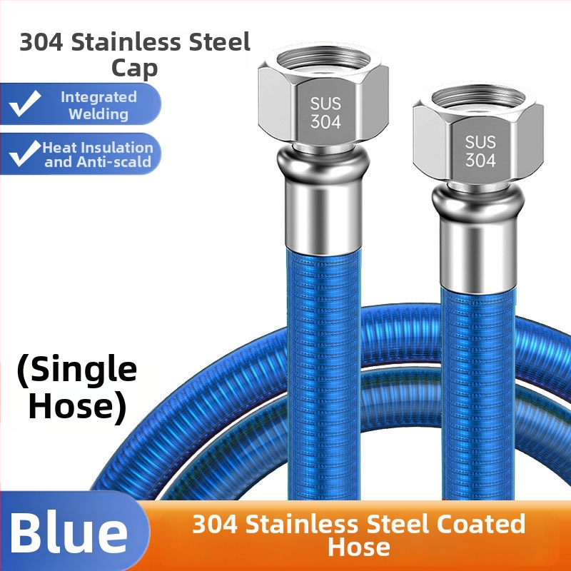 304 nerūdijančio plieno gofruota vandens šildytuvo įėjimo žarna, srieginis jungtis, nominalus slėgis 1, darbinė temperatūra 99°C