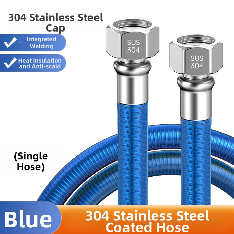 304 nerūdijančio plieno gofruota vandens šildytuvo įėjimo žarna, srieginis jungtis, nominalus slėgis 1, darbinė temperatūra 99°C