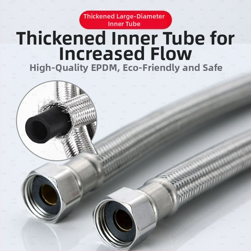 304 roostevabast terasest WC sisendvoolik – suur vool, keerdühendus, 0–90°C