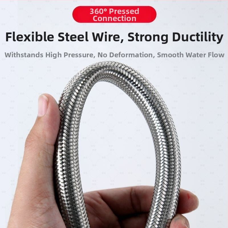 304 roostevabast terasest WC sisendvoolik – suur vool, keerdühendus, 0–90°C