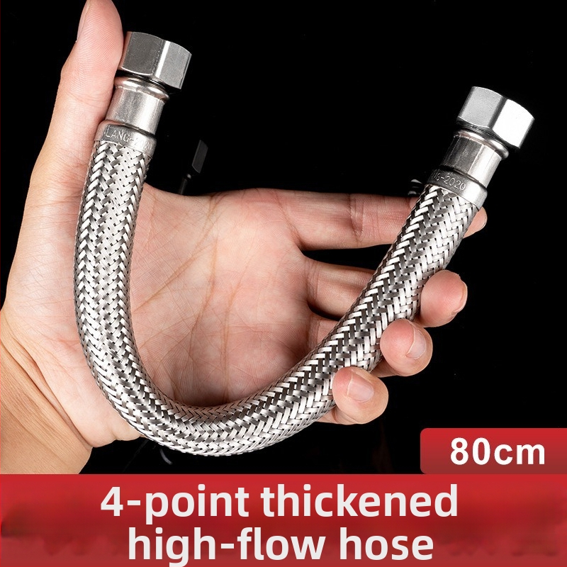 304 nerūdijančio plieno pynimas tualeto įleidimo žarna – didelio srauto, spiralinis jungtis, 0–90°C