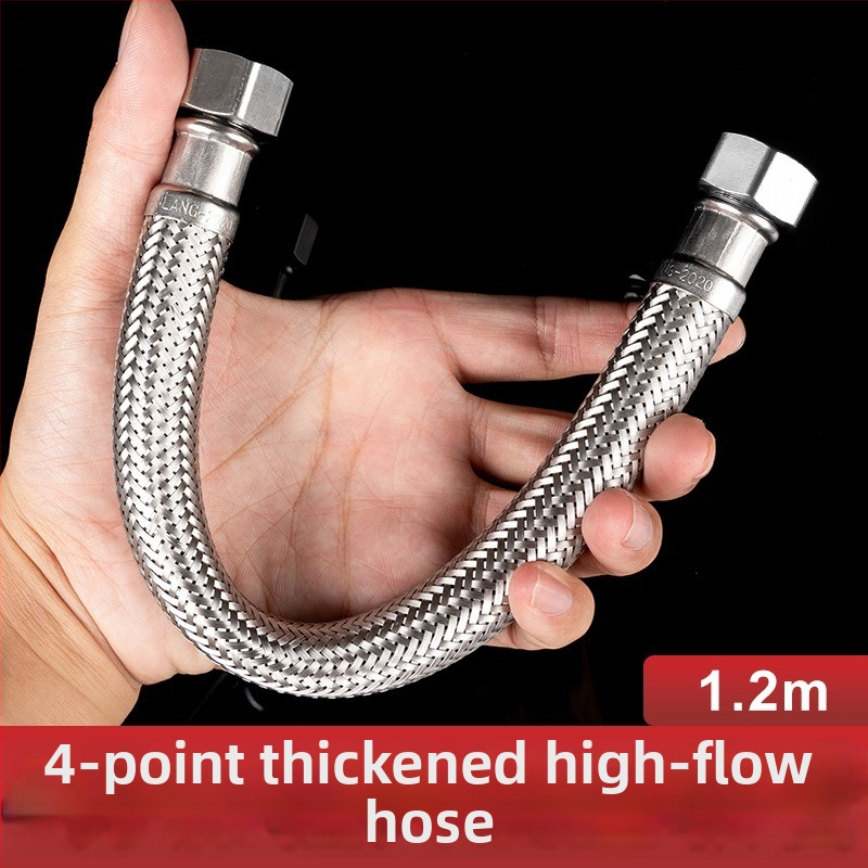 304 nerūdijančio plieno pynimas tualeto įleidimo žarna – didelio srauto, spiralinis jungtis, 0–90°C