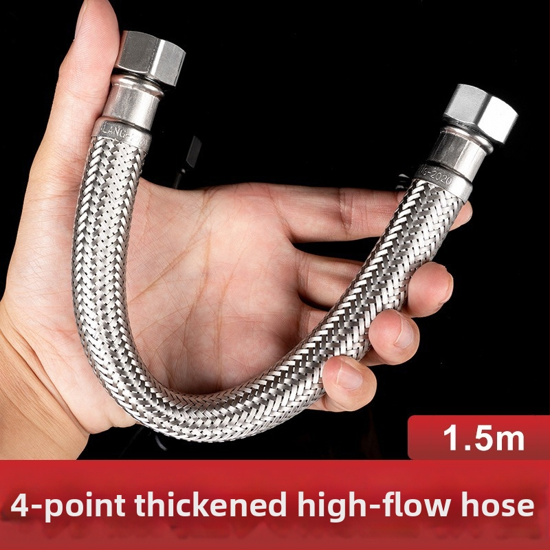 304 nerūdijančio plieno pynimas tualeto įleidimo žarna – didelio srauto, spiralinis jungtis, 0–90°C