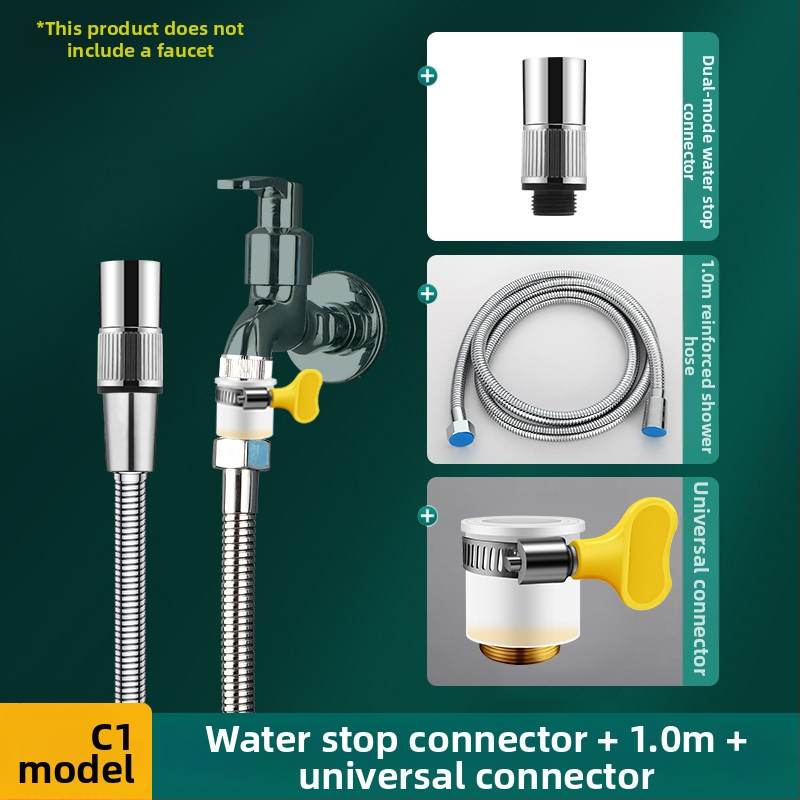 Разширител за чешма, антипръски, универсален, с превключвател (материал: 304 неръждаема стомана + ABS; модел: Sltjcys-zs; CE сертифициран)