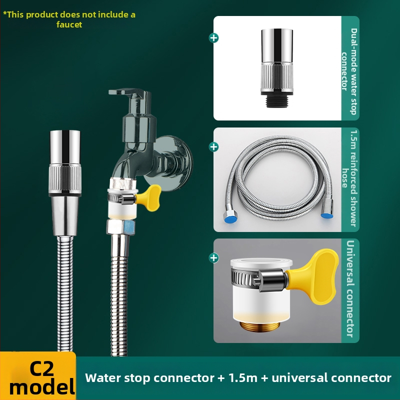 Разширител за чешма, антипръски, универсален, с превключвател (материал: 304 неръждаема стомана + ABS; модел: Sltjcys-zs; CE сертифициран)