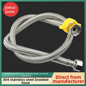 Audiniais nerūdijančio plieno žarna vandens tiek įėjimo į boilerį, praustuvę ir tualetę (Modelis: Braided tube; Medžiaga: 304 nerūdijantis plienas; Slėgis: 1,6 MPa; Darbinė temperatūra: 100°C; Diegimas: rankinis)