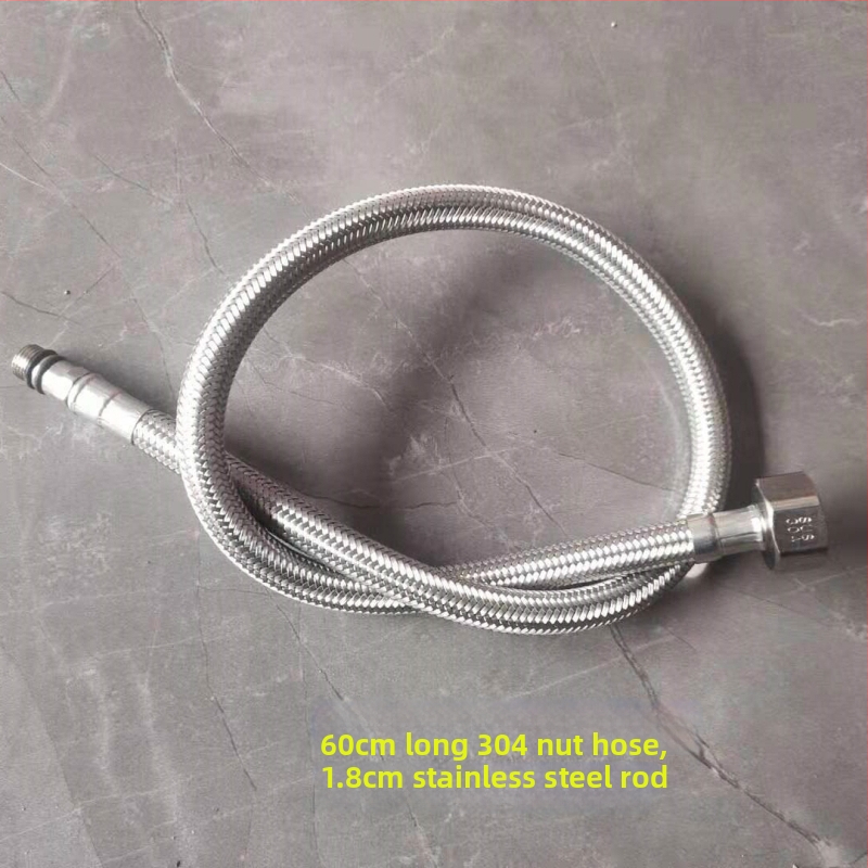 Nerūdijančio plieno pintas vandens žarna su vario galvu, karštam ir šaltam vandeniui, prijungimas prie tualeto ir šildytuvo, 1/2 colio