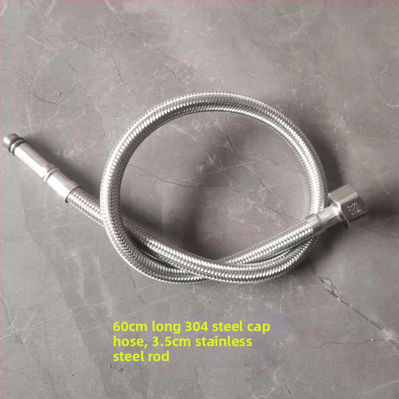 Nerūdijančio plieno pintas vandens žarna su vario galvu, karštam ir šaltam vandeniui, prijungimas prie tualeto ir šildytuvo, 1/2 colio