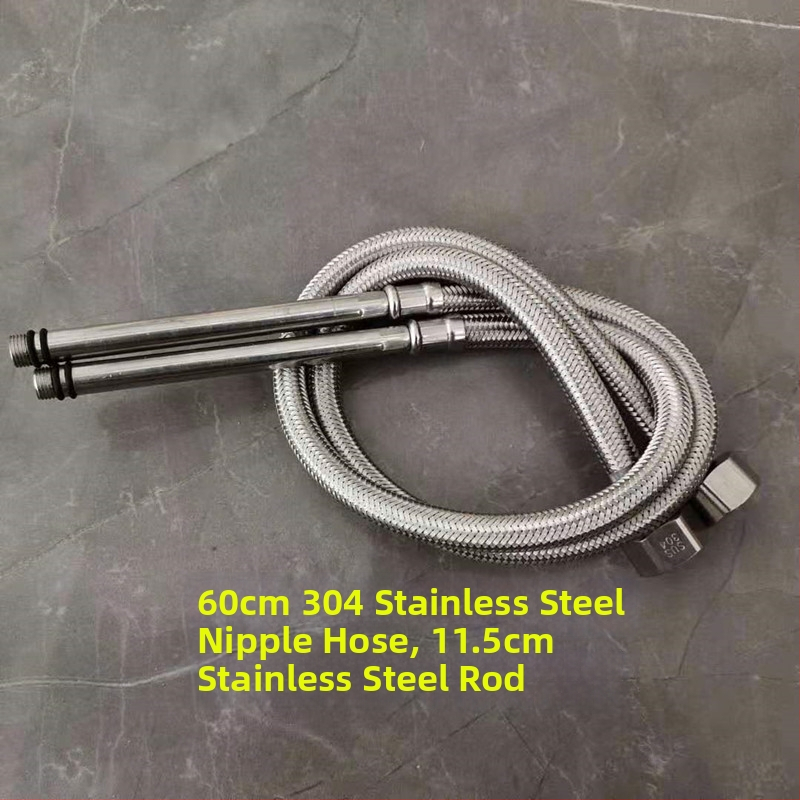 Nerūdijančio plieno pintas vandens žarna su vario galvu, karštam ir šaltam vandeniui, prijungimas prie tualeto ir šildytuvo, 1/2 colio