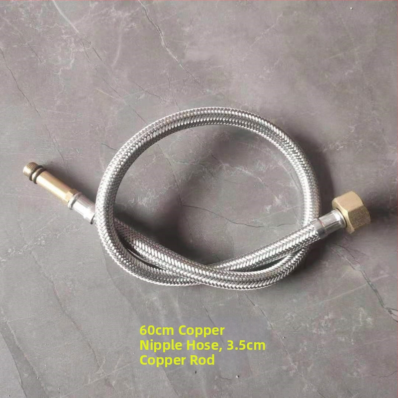 Nerūdijančio plieno pintas vandens žarna su vario galvu, karštam ir šaltam vandeniui, prijungimas prie tualeto ir šildytuvo, 1/2 colio