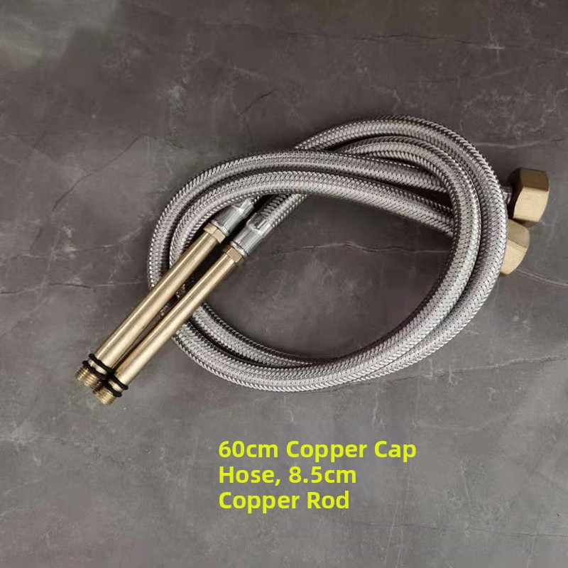 Nerūdijančio plieno pintas vandens žarna su vario galvu, karštam ir šaltam vandeniui, prijungimas prie tualeto ir šildytuvo, 1/2 colio