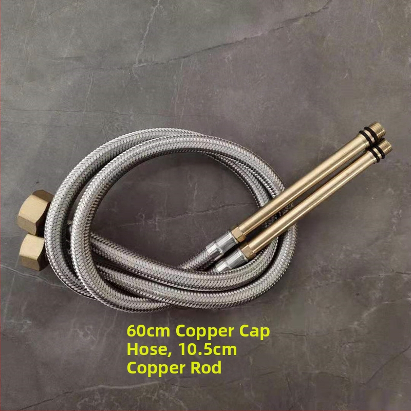 Nerūdijančio plieno pintas vandens žarna su vario galvu, karštam ir šaltam vandeniui, prijungimas prie tualeto ir šildytuvo, 1/2 colio