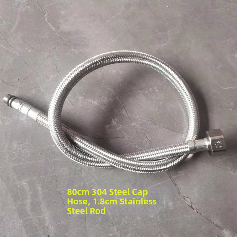 Nerūdijančio plieno pintas vandens žarna su vario galvu, karštam ir šaltam vandeniui, prijungimas prie tualeto ir šildytuvo, 1/2 colio