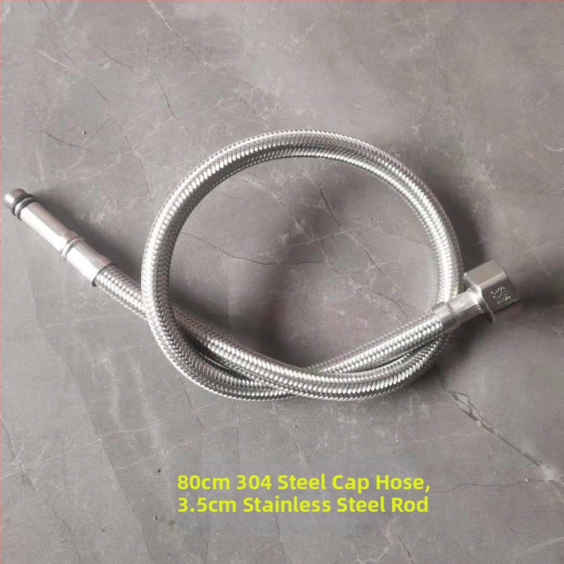 Nerūdijančio plieno pintas vandens žarna su vario galvu, karštam ir šaltam vandeniui, prijungimas prie tualeto ir šildytuvo, 1/2 colio