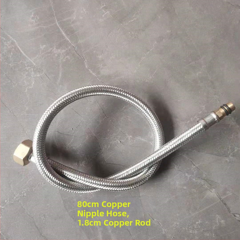 Nerūdijančio plieno pintas vandens žarna su vario galvu, karštam ir šaltam vandeniui, prijungimas prie tualeto ir šildytuvo, 1/2 colio