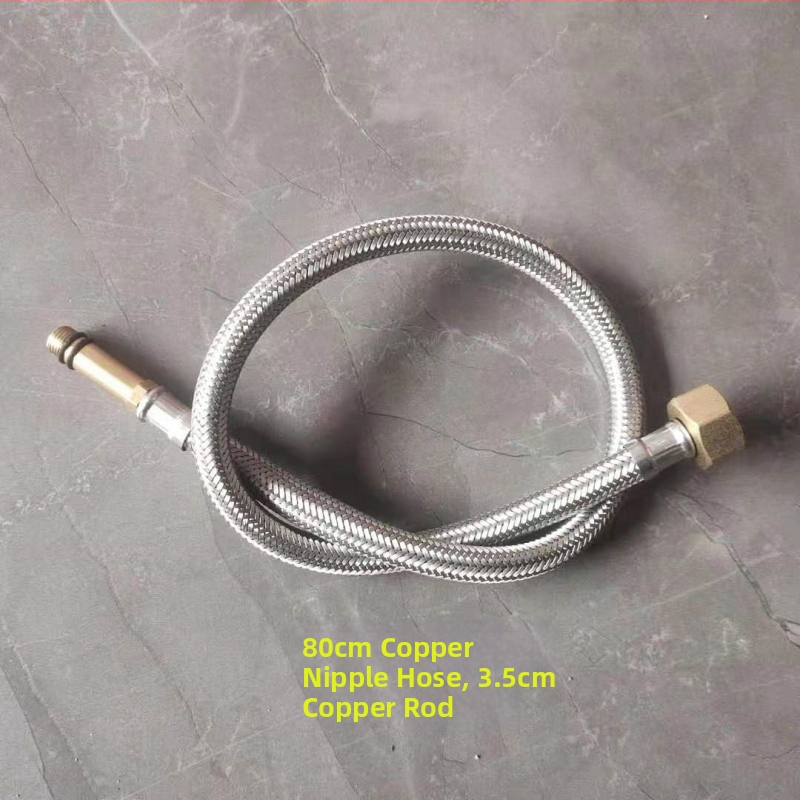 Nerūdijančio plieno pintas vandens žarna su vario galvu, karštam ir šaltam vandeniui, prijungimas prie tualeto ir šildytuvo, 1/2 colio