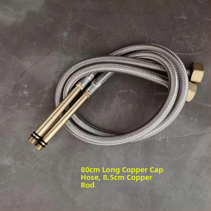 Nerūdijančio plieno pintas vandens žarna su vario galvu, karštam ir šaltam vandeniui, prijungimas prie tualeto ir šildytuvo, 1/2 colio