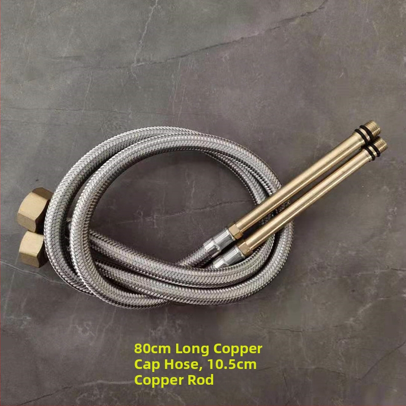 Nerūdijančio plieno pintas vandens žarna su vario galvu, karštam ir šaltam vandeniui, prijungimas prie tualeto ir šildytuvo, 1/2 colio