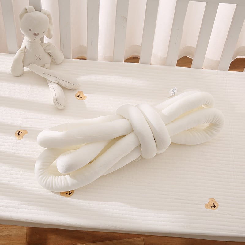 Бебешка преграда за кошара с плетена предпазна лента срещу удар