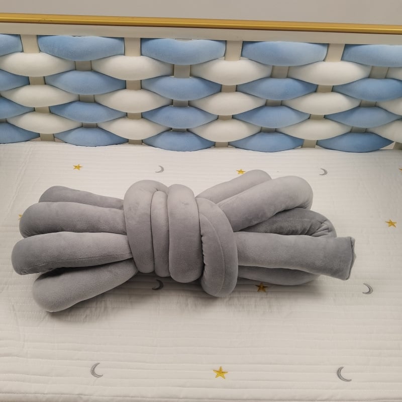 Бебешка преграда за кошара с плетена предпазна лента срещу удар