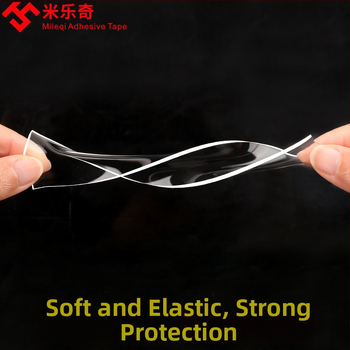 Silikono kampų apsaugos juostelė, Nano Tape serija, Milky ženklas, vandens pagrindo klijai su akrilo sistema, pločio/ilgio/storio reguliavimas, lengvai atplėšiama