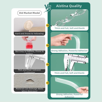 Silikona aizsardzība ledusskapja durvīm, roktura buferis, klusa darbība, nodilumizturīga