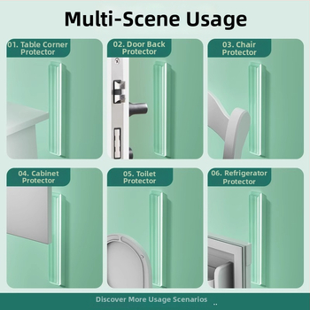 Silikona aizsardzība ledusskapja durvīm, roktura buferis, klusa darbība, nodilumizturīga