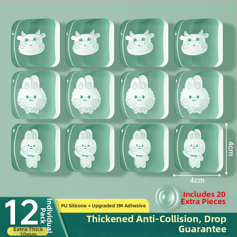 Silikona aizsardzība ledusskapja durvīm, roktura buferis, klusa darbība, nodilumizturīga