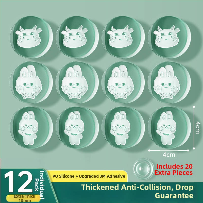 Silikona aizsardzība ledusskapja durvīm, roktura buferis, klusa darbība, nodilumizturīga