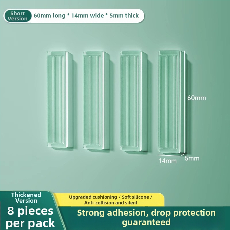 Silikona aizsardzība ledusskapja durvīm, roktura buferis, klusa darbība, nodilumizturīga