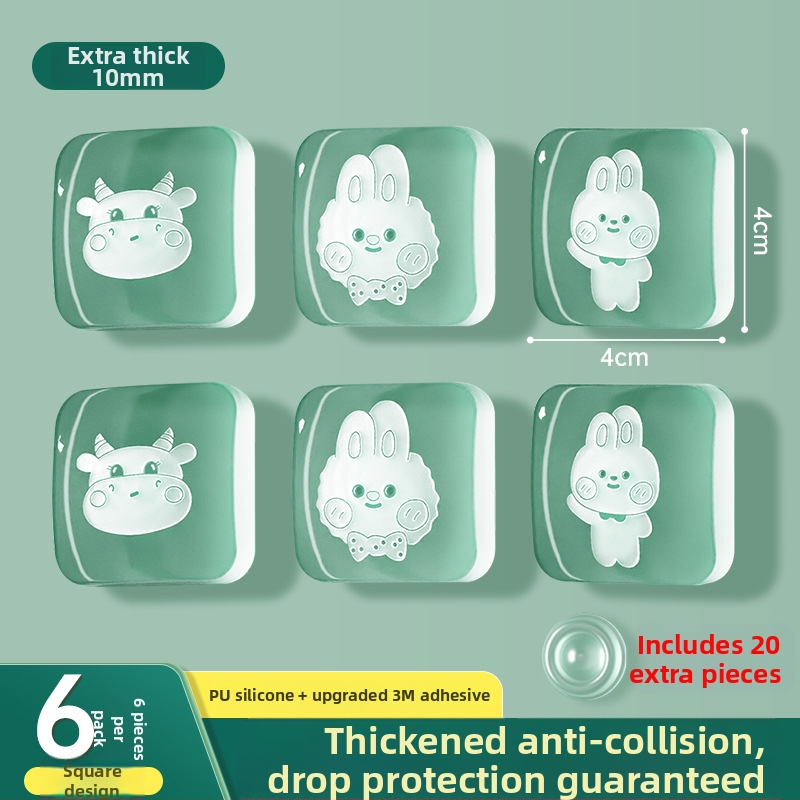 Silikona aizsardzība ledusskapja durvīm, roktura buferis, klusa darbība, nodilumizturīga