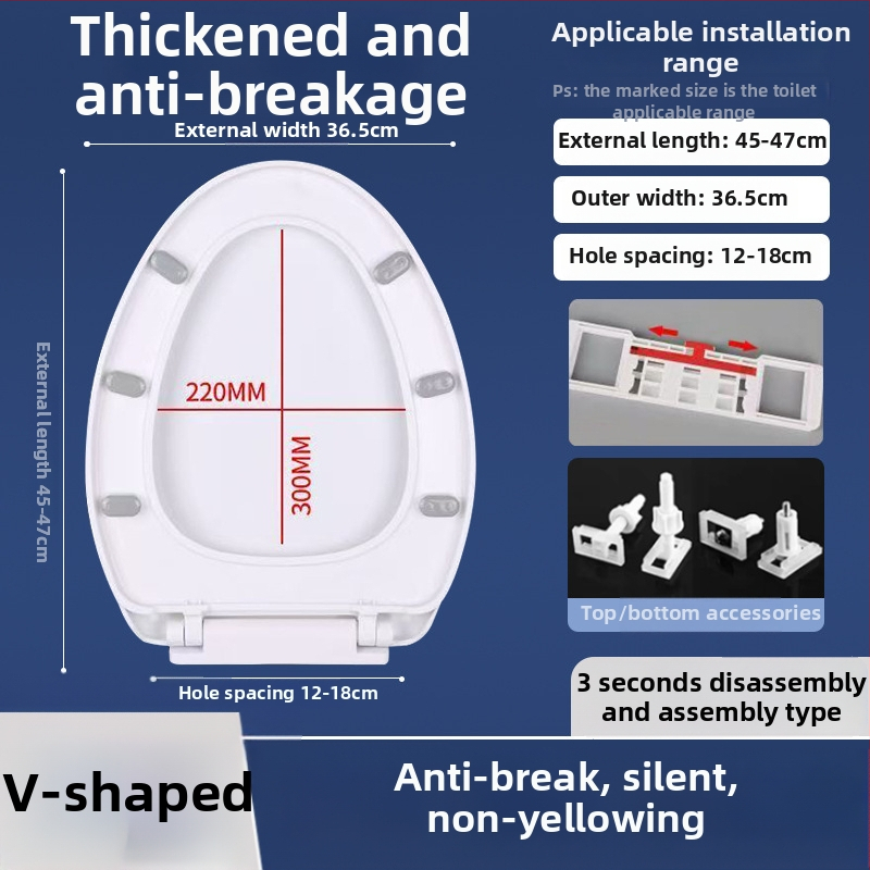 Toaletės dangtelis su lėtu uždarymu; UOV tipo; iš PP plokštės; U formos; skylučių atstumas 8–25 mm
