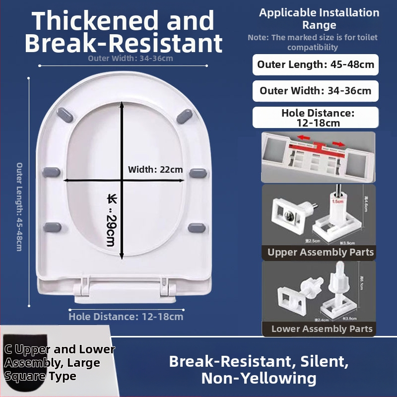 Toaletės dangtelis su lėtu uždarymu; UOV tipo; iš PP plokštės; U formos; skylučių atstumas 8–25 mm