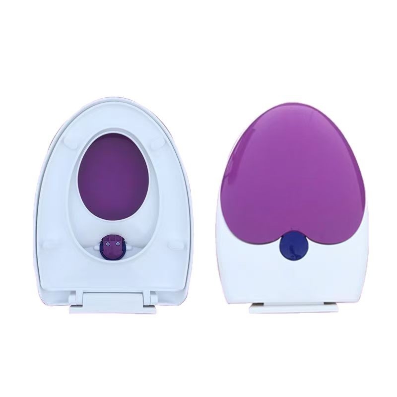 Capac de toaletă pentru adulți și copii, dublu scop, gros, tip UVO (Material: placă PP; Model: 1236; amortizare: Da; distanța dintre găuri: 12-16; distanță reglabilă între găuri: Da)