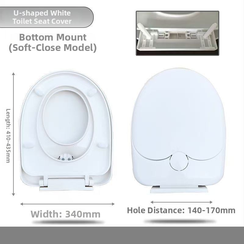 Capac de toaletă pentru adulți și copii, dublu scop, gros, tip UVO (Material: placă PP; Model: 1236; amortizare: Da; distanța dintre găuri: 12-16; distanță reglabilă între găuri: Da)