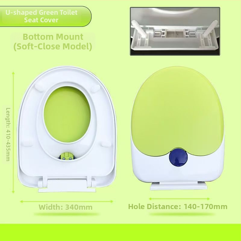 Capac de toaletă pentru adulți și copii, dublu scop, gros, tip UVO (Material: placă PP; Model: 1236; amortizare: Da; distanța dintre găuri: 12-16; distanță reglabilă între găuri: Da)