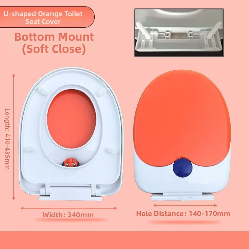 Capac de toaletă pentru adulți și copii, dublu scop, gros, tip UVO (Material: placă PP; Model: 1236; amortizare: Da; distanța dintre găuri: 12-16; distanță reglabilă între găuri: Da)