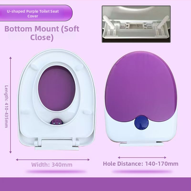 Capac de toaletă pentru adulți și copii, dublu scop, gros, tip UVO (Material: placă PP; Model: 1236; amortizare: Da; distanța dintre găuri: 12-16; distanță reglabilă între găuri: Da)