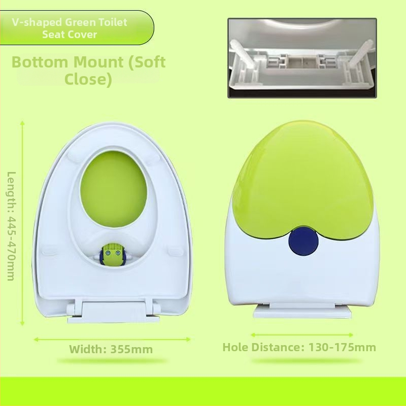 Capac de toaletă pentru adulți și copii, dublu scop, gros, tip UVO (Material: placă PP; Model: 1236; amortizare: Da; distanța dintre găuri: 12-16; distanță reglabilă între găuri: Da)