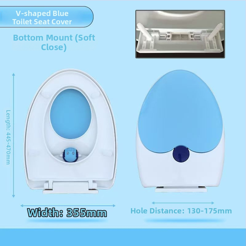 Capac de toaletă pentru adulți și copii, dublu scop, gros, tip UVO (Material: placă PP; Model: 1236; amortizare: Da; distanța dintre găuri: 12-16; distanță reglabilă între găuri: Da)