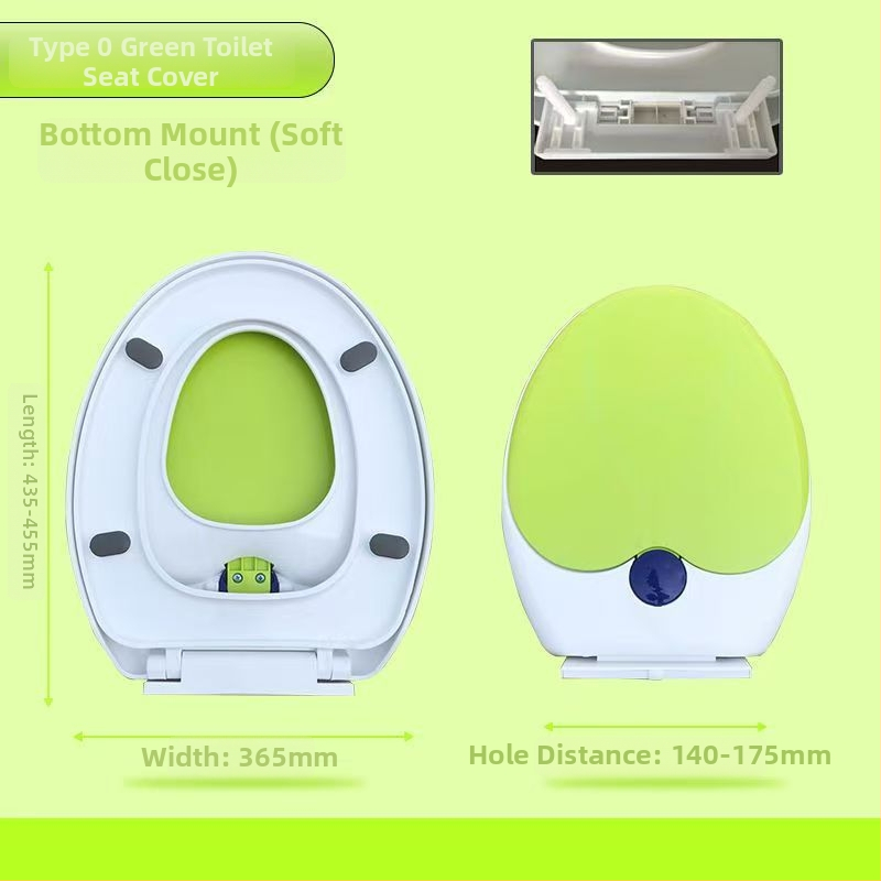 Capac de toaletă pentru adulți și copii, dublu scop, gros, tip UVO (Material: placă PP; Model: 1236; amortizare: Da; distanța dintre găuri: 12-16; distanță reglabilă între găuri: Da)