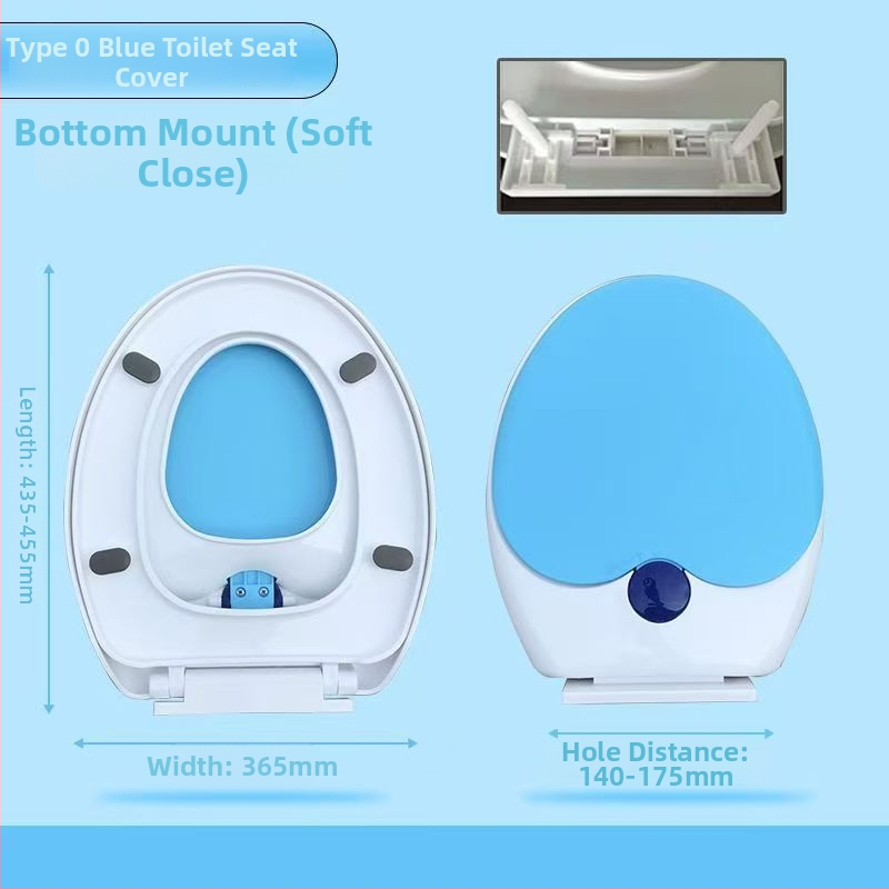 Capac de toaletă pentru adulți și copii, dublu scop, gros, tip UVO (Material: placă PP; Model: 1236; amortizare: Da; distanța dintre găuri: 12-16; distanță reglabilă între găuri: Da)