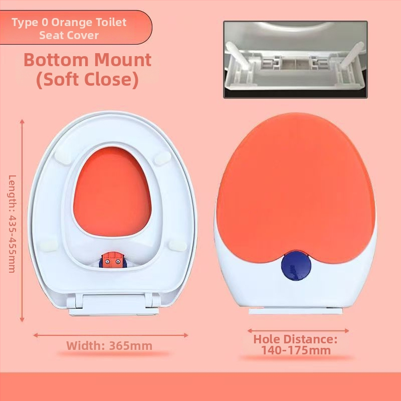 Capac de toaletă pentru adulți și copii, dublu scop, gros, tip UVO (Material: placă PP; Model: 1236; amortizare: Da; distanța dintre găuri: 12-16; distanță reglabilă între găuri: Da)