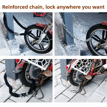 Keti lukustus jalgrattade ja mootorrataste jaoks – Flat Ring, mudel 5566, raua materjal, kaasaegne minimalistlik disain